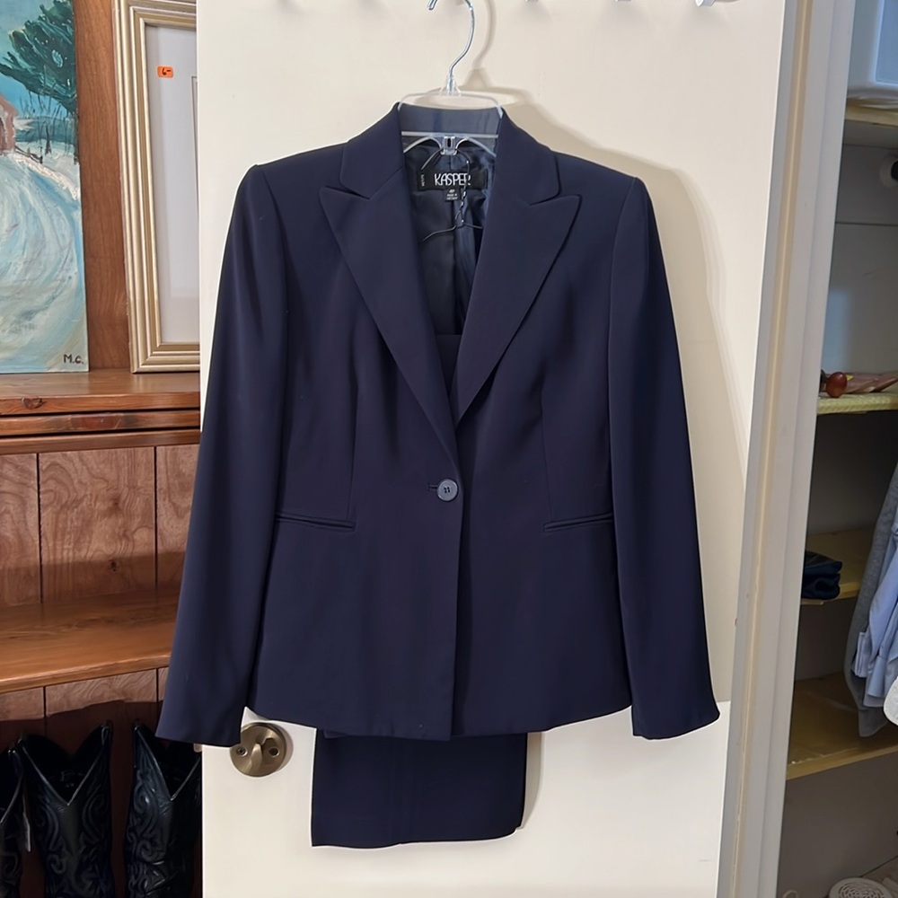 Kasper Women's Navy Blazer Suit Jacket